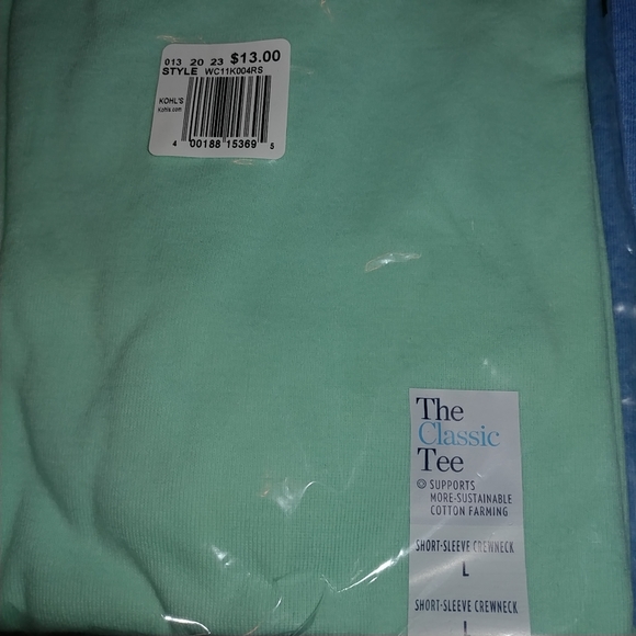 NWT 3 pc Large Women's Croft & Barrow Essential Crewneck Tee 100% Cotton - Picture 7 of 8